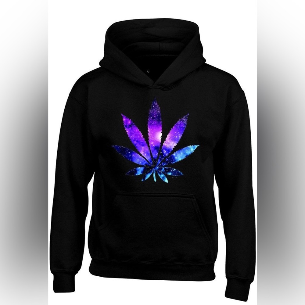 Black MJ Galaxy Leaf Hoodie Sweatshirt